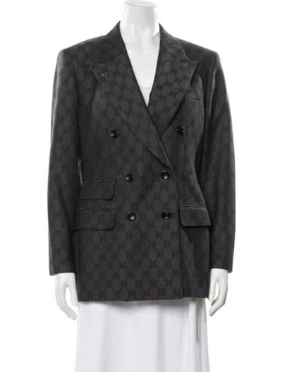 Pre-owned Gucci 2023 Wool Blazer In Gray
