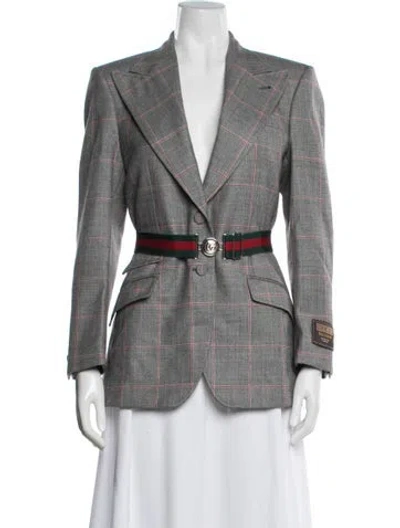 Pre-owned Gucci 2023 Wool Blazer W/ Tags In Grey
