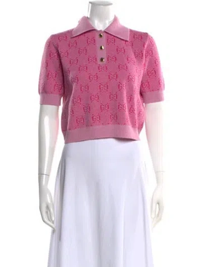 Pre-owned Gucci 2023 Wool Polo In Pink