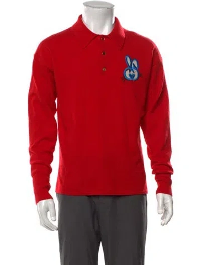 Pre-owned Gucci 2023 Wool Polo Sweater W/ Tags In Red