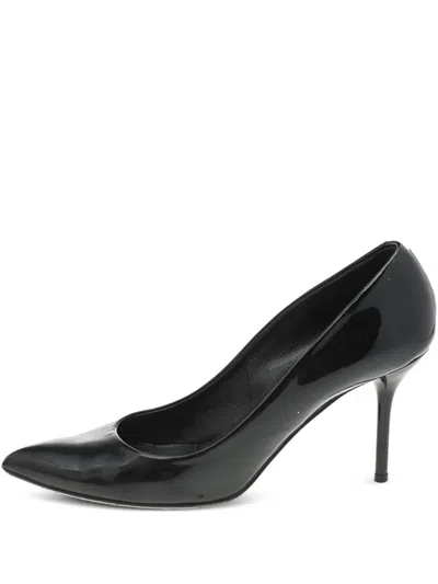 Pre-owned Gucci 2024 85mm Patent Leather Pointed-toe Pumps In Black