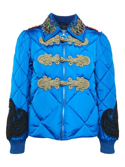 Pre-owned Gucci 2024 Aviatrix Jacket In Blue