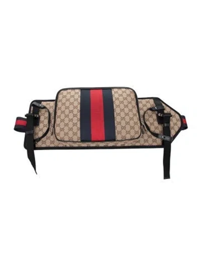 Pre-owned Gucci 2024 Gg Canvas Skateboard Holder In Neutral