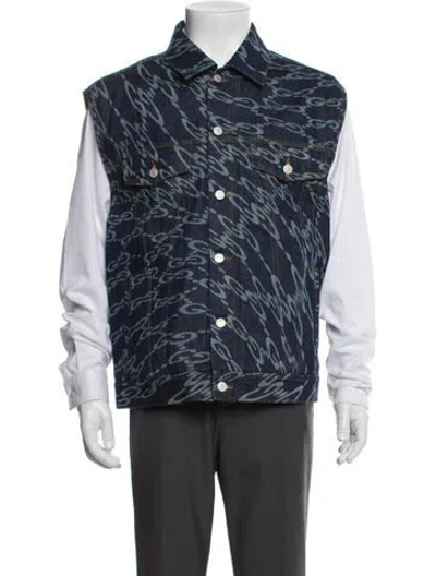 Pre-owned Gucci 2024 Gg Denim Vest W/ Tags In Blue