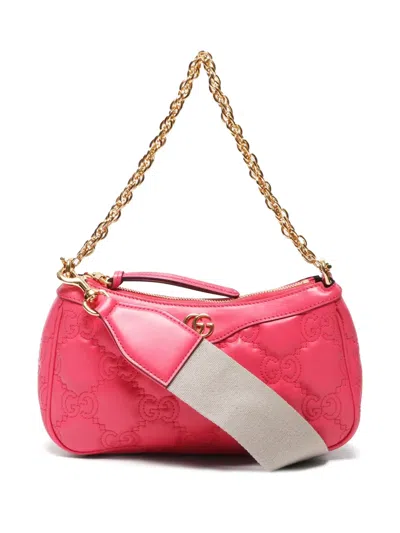 Pre-owned Gucci 2024 Gg Matelassé Shoulder Bag In Pink