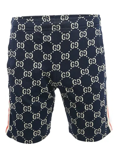 Pre-owned Gucci 2024 Gg Supreme Shorts In Blue