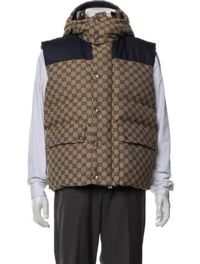 Pre-owned Gucci 2024 Gg Supreme Vest W/ Tags In Blue/neutrals