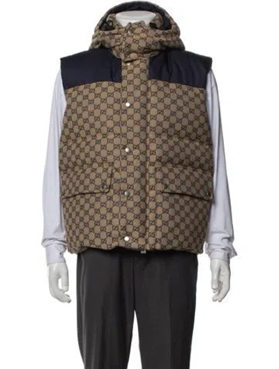 Pre-owned Gucci 2024 Gg Supreme Vest W/ Tags In Blue/neutrals