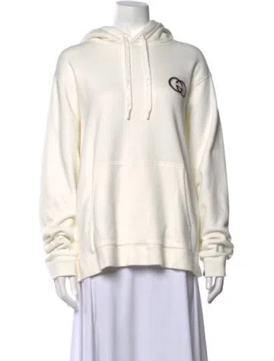 Pre-owned Gucci 2024 Graphic Print Hoodie In Neutrals