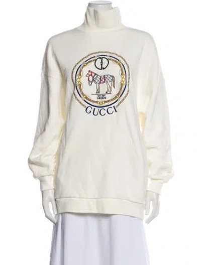 Pre-owned Gucci 2024 Graphic Print Sweatshirt W/ Tags In Neutral