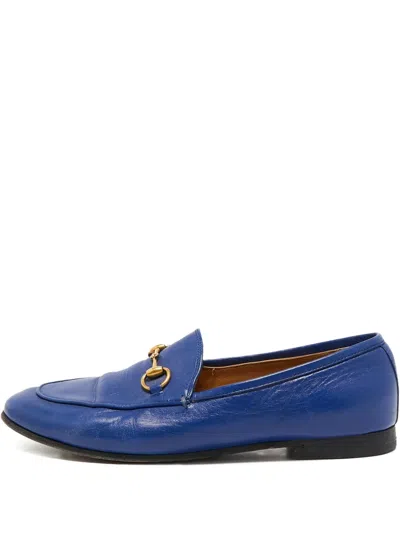 Pre-owned Gucci 2024 Jordaan Leather Horsebit Loafers