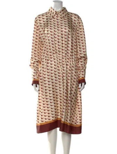 Pre-owned Gucci 2024 Midi Length Dress In Multi