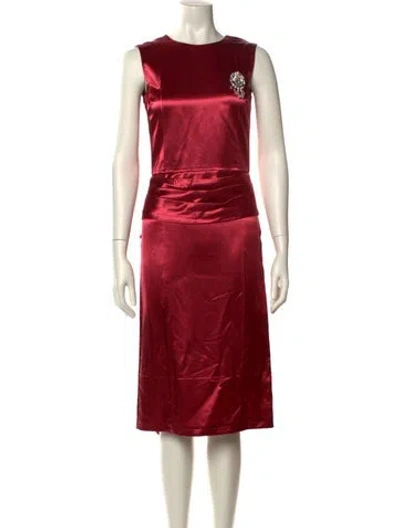 Pre-owned Gucci 2024 Midi Length Dress W/ Tags In Burgundy
