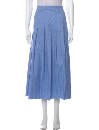 Pre-owned Gucci 2024 Midi Length Skirt In Blue