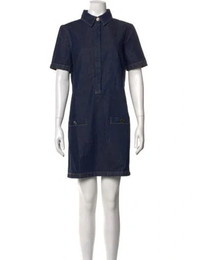 Pre-owned Gucci 2024 Mini Dress In Blue