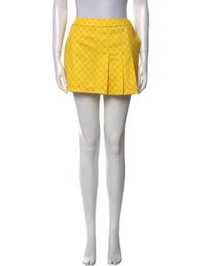 Pre-owned Gucci 2024 Mini Skirt In Yellow