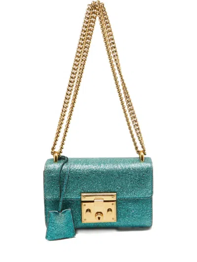 Pre-owned Gucci 2024 Padlock Shoulder Bag In Blue