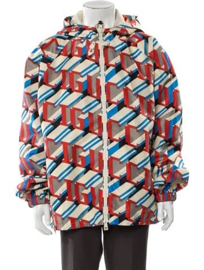 Pre-owned Gucci 2024 Printed Parka In Neutral