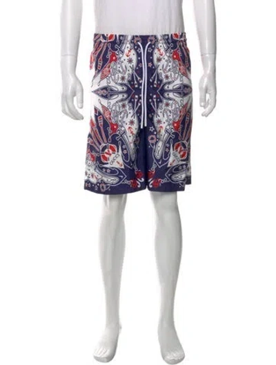 Pre-owned Gucci 2024 Printed Swim Trunks In Blue