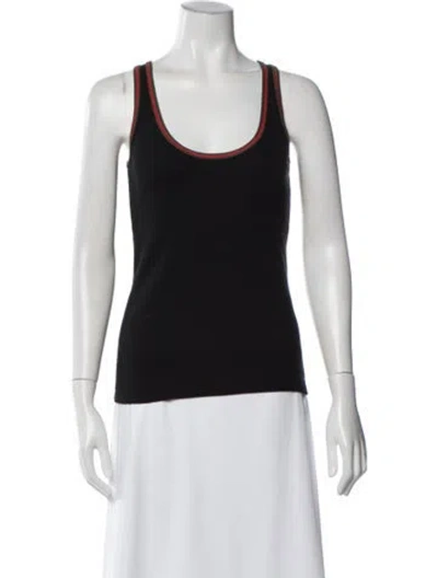 Pre-owned Gucci 2024 Scoop Neck Bodysuit In Black