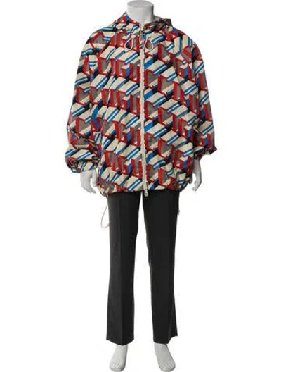 Pre-owned Gucci 2024 Signature Logo Parka W/ Tags In Neutral