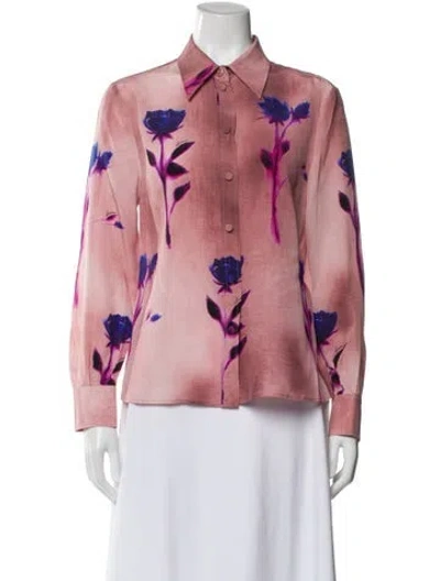 Pre-owned Gucci 2024 Silk Blouse In Multi