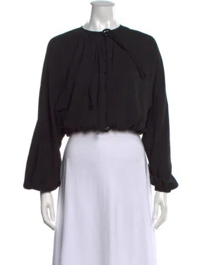 Pre-owned Gucci 2024 Silk Blouse W/ Tags In Black