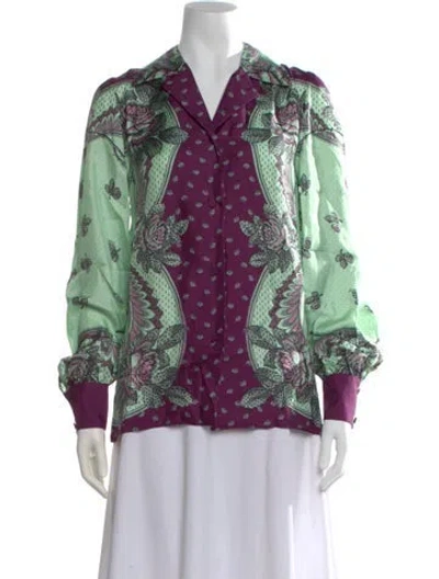 Pre-owned Gucci 2024 Silk Blouse W/ Tags In Multi