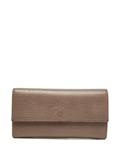 Pre-owned Gucci 2024 Swing Wallet In Neutral