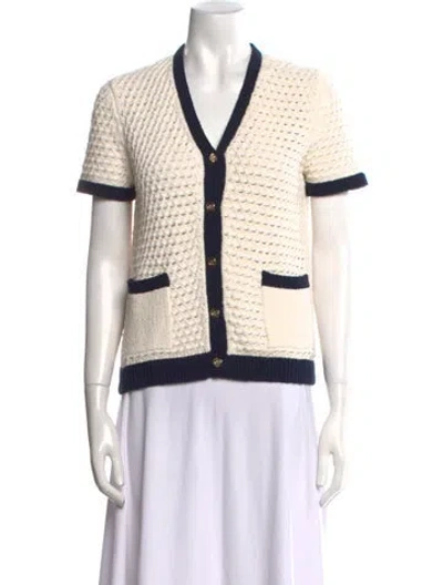 Pre-owned Gucci 2024 V-neck Sweater In Neutral