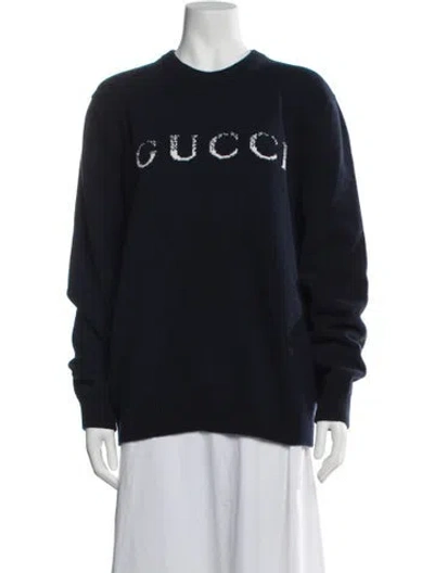 Pre-owned Gucci 2024 Wool Sweater In Blue