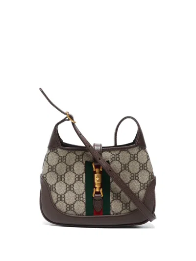 Pre-owned Gucci 2024 X Balenciaga Small Jackie 1961 Shoulder Bag In ニュートラル