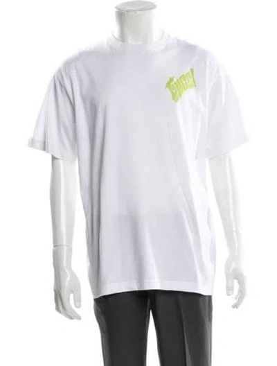 Pre-owned Gucci 2024-2025 Signature Logo T-shirt In White