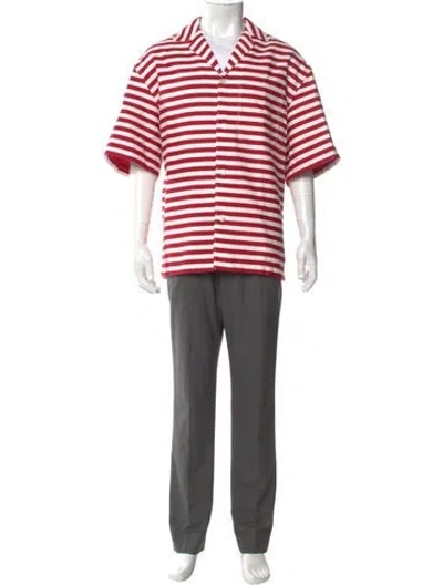 Pre-owned Gucci 2025 Gg Logo Shirt W/ Tags In Red