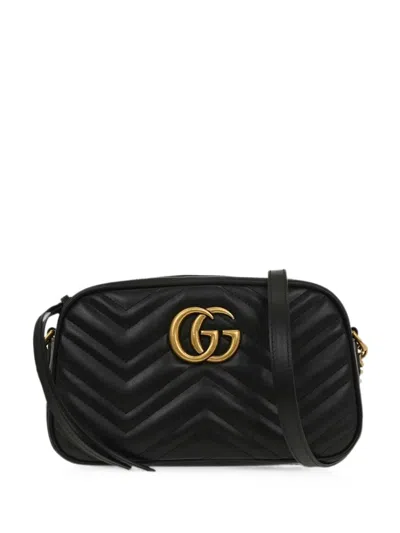Pre-owned Gucci 2025 Gg Marmont Camera Bag In Black