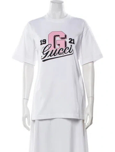 Pre-owned Gucci 2025 Graphic Print T-shirt W/ Tags In White