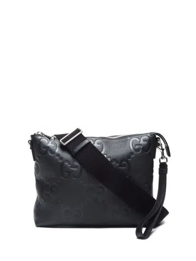 Pre-owned Gucci 2025 Jumbo Gg Shoulder Bag In Black