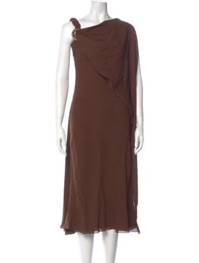 Pre-owned Gucci 2025 Long Dress In Brown