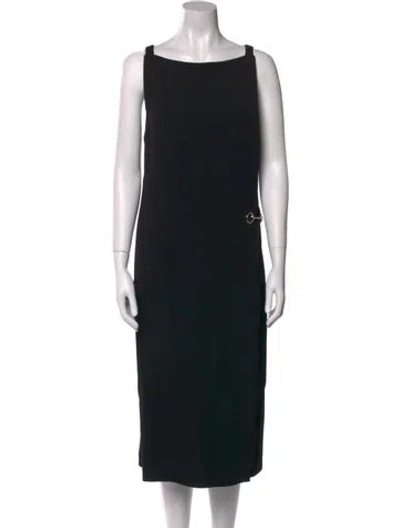 Pre-owned Gucci 2025 Midi Length Dress W/ Tags In Black