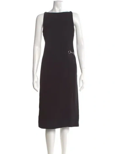 Pre-owned Gucci 2025 Midi Length Dress W/ Tags In Black