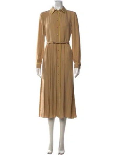 Pre-owned Gucci 2025 Midi Length Dress W/ Tags In Neutrals