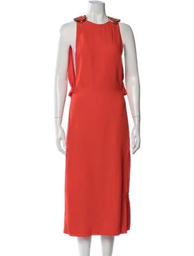 Pre-owned Gucci 2025 Midi Length Dress W/ Tags In Orange
