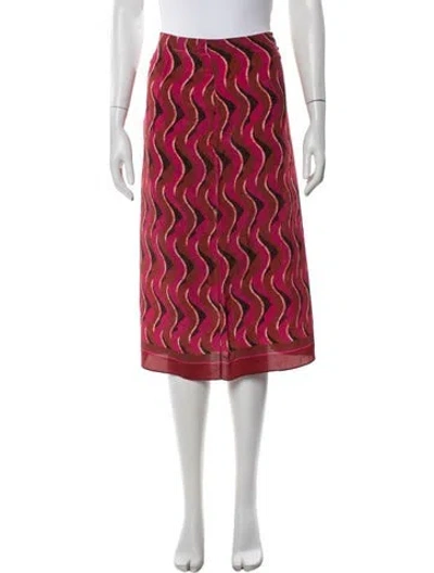 Pre-owned Gucci 2025 Midi Length Skirt W/ Tags In Red