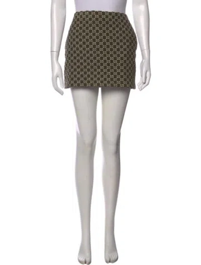 Pre-owned Gucci 2025 Mini Skirt In Neutrals