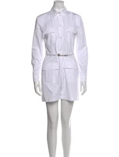 Pre-owned Gucci 2025 Mock Neck Romper W/ Tags In White