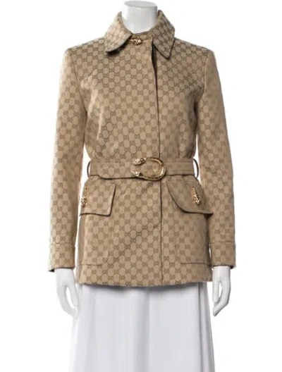 Pre-owned Gucci 2025 Patterned Jacket In Neutral