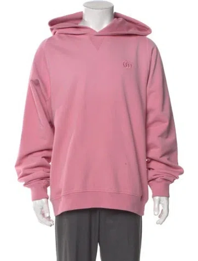 Pre-owned Gucci 2025 Running Gg Logo Hoodie In Pink
