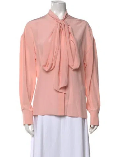Pre-owned Gucci 2025 Silk Blouse In Pink