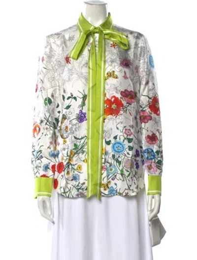Pre-owned Gucci 2025 Silk Blouse W/ Tags In Multi