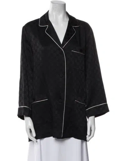 Pre-owned Gucci 2025 Silk Pajamas In Black